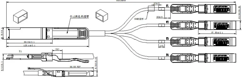 100G QSFP28 TO 4SFP28 DAC